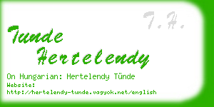 tunde hertelendy business card